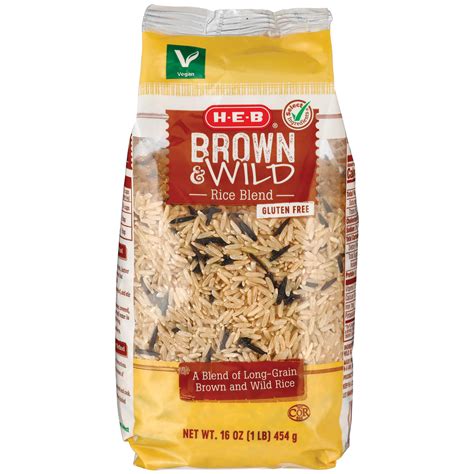 H E B Select Ingredients Brown And Wild Long Grain Rice Blend Shop Rice
