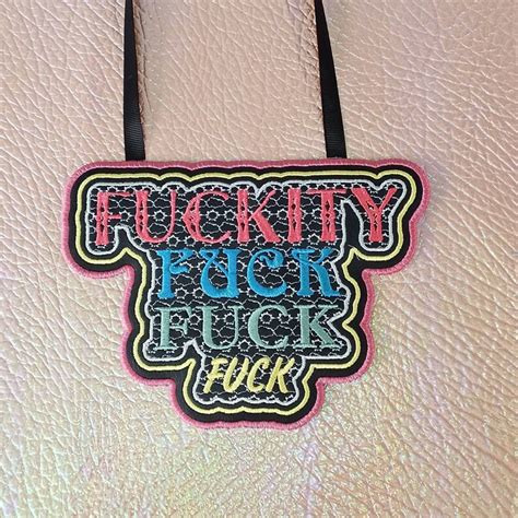 Fuckity Fuck Wall And Door Hanger Sign Embroidered Profanity Etsy