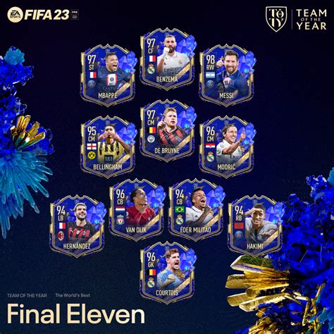 Electronic Arts Ea Sports Announces Fifa 23 Team Of The Year In The