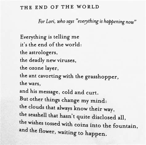 Poem The End Of The World By Dunya Mikhail Poetry