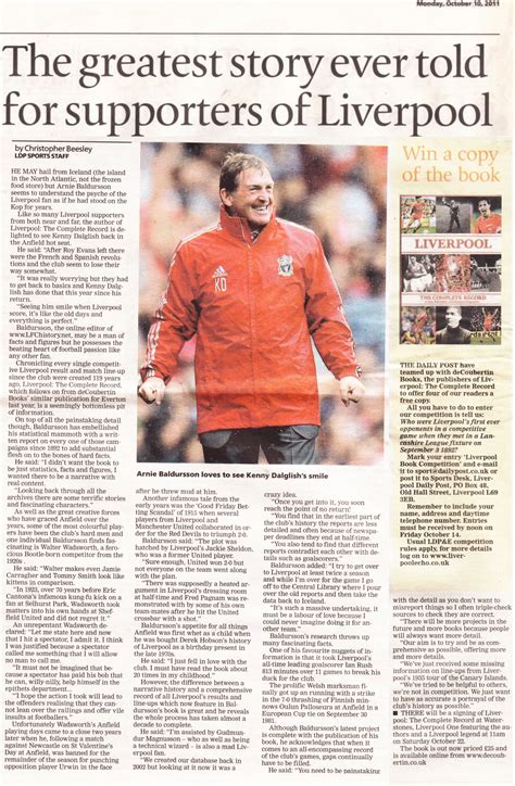 The Greatest Ever Story Told The Daily Post Lfchistory Stats