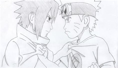 Naruto And Sasuke Fight Drawing