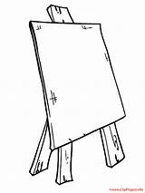Easel Clipart Staffelei Coloring Colouring Painting Template sketch template