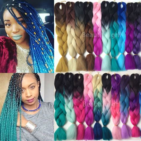 Braiding your own hair can seem daunting—these pro braid tips can help. 24" Ombre Kanekalon Jumbo Braiding Hair Purple Pink ...