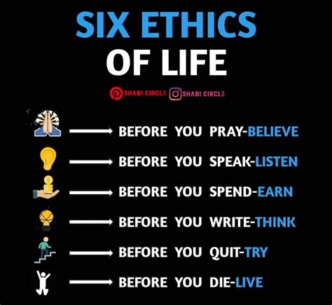 6 Ethics Of Life Positive Quotes For Life Motivation Inspirational