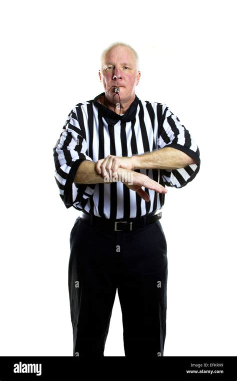 Basketball Referee Signaling A Holding Foul Stock Photo Alamy