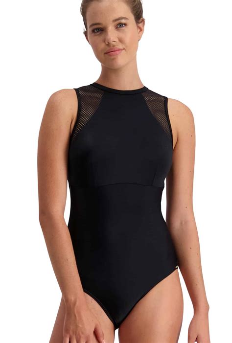 Piha High Neck Mesh One Piece Bathingsuit In Good Used Condition Hot Sex Picture
