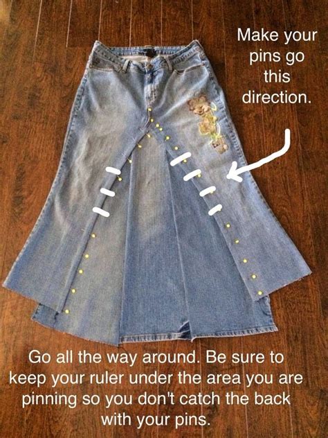 Make Jeans Into Skirts Diy Denim Skirt Upcycle Jeans Jeans Into Skirt