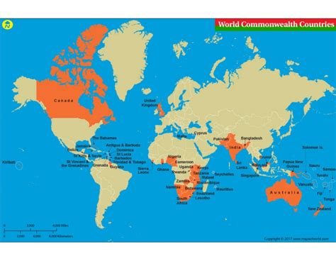 The commonwealth is a voluntary association of 54 independent countries, almost all of which were formerly under british rule. Buy Commonwealth Countries Map | Commonwealth Map Poster