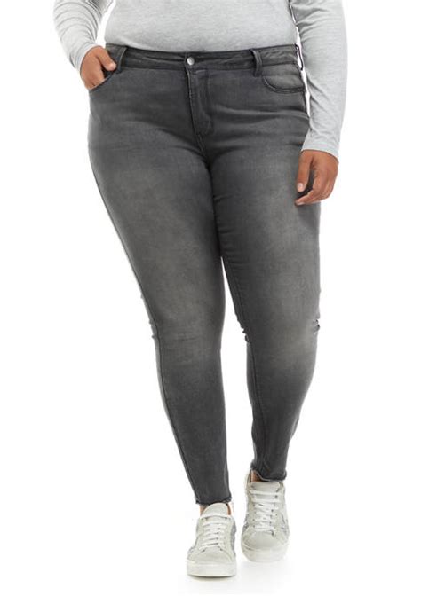 True Craft Plus Size Mid Rise Skinny Jeans Belk