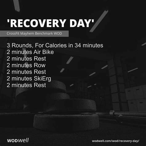 Recovery Day Workout Crossfit Mayhem Benchmark Wod Wodwell