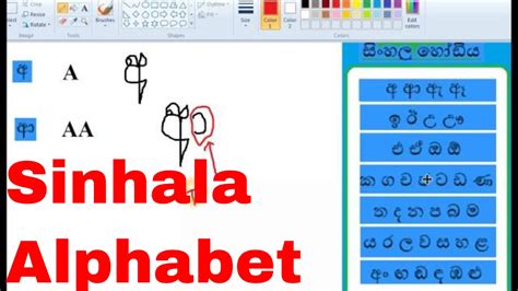 Sinhala Alphabet Letters With Pictures Sinhala Alphabet Letters