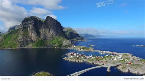 Bridge To Village Hamnoya On Lofoten Islands Norway Stock Video