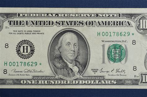 1969 Vintage 100 Dollar Star Bill Miscut Error Very Rare Etsy