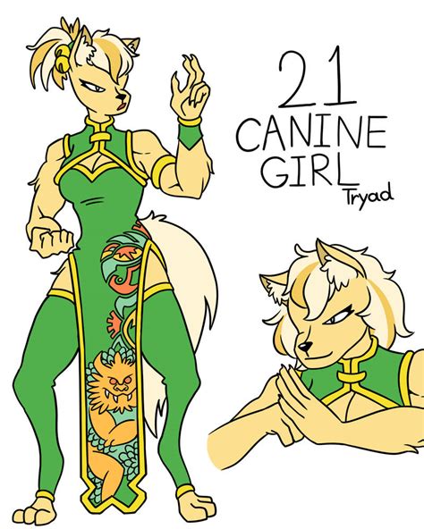 30 Day Monster Girl Challenge Day21 Canine Girl By Truemahogany On