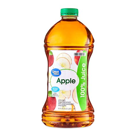 Great Value 100 Apple Juice 96 Fl Oz