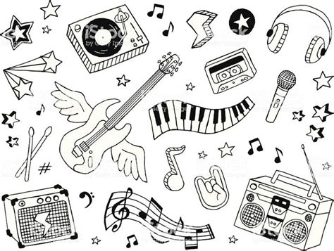 A Collection Of Music Themed Doodles Music Doodle Music Drawings