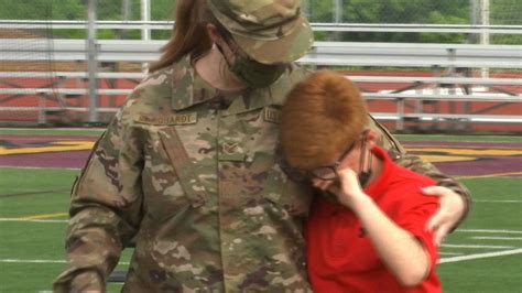 Air Force Military Mom Surprises Son At Th Grade Graduation