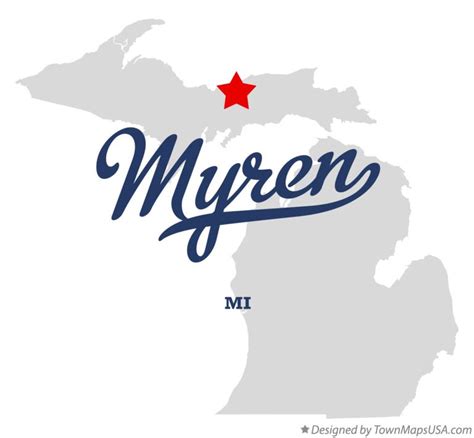 Map Of Myren Mi Michigan