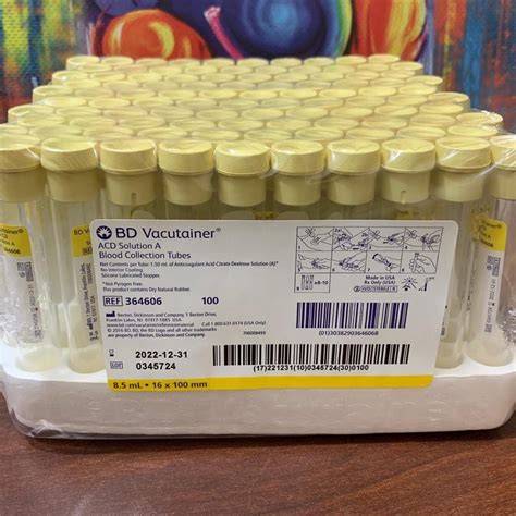 Bd Vacutainer Venous Acd Ppt Prf Glass Prp Tubes Ml Pack Exp My Xxx