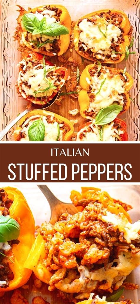 Italian Stuffed Peppers Stuffed Peppers Dinner Party