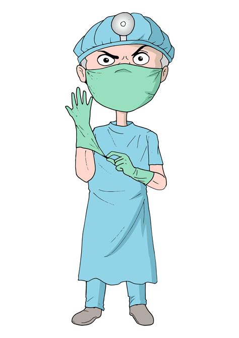 Cartoon Illustration Of Surgeon Vector Art At Vecteezy