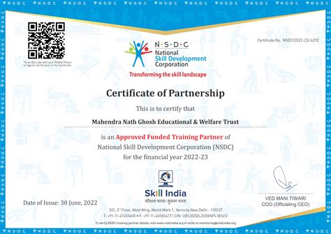 Nsdc Training Center Skill Development Training Course Provider In