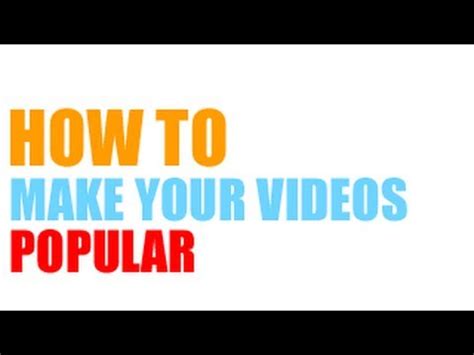 The combination of moving pictures, sound, and text allows the creator to communicate a clear, succinct, and. How to make your YouTube videos popular - YouTube
