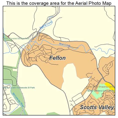 Aerial Photography Map Of Felton Ca California