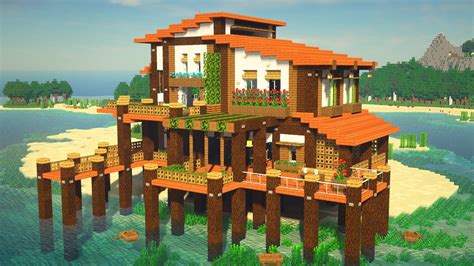 How To Build A Beach House In Minecraft Minecraft House