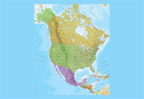 North America Political Map Wall Mural From Academia Vrogue Co