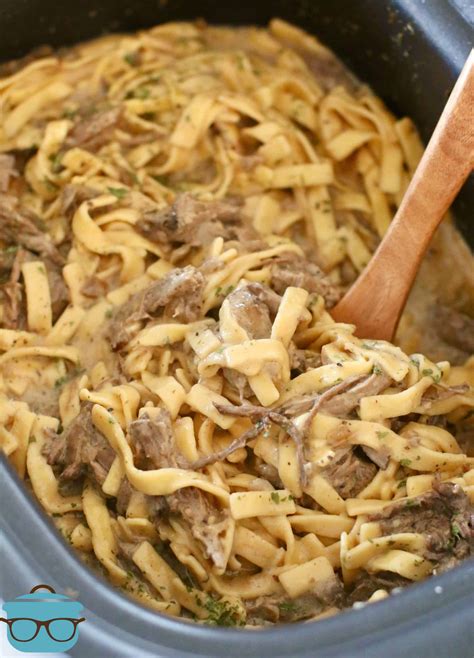 Crock Pot Beef And Noodles The Country Cook