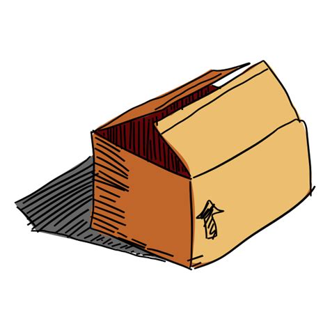 Carton Box Freehand Vector Drawing Free Svg