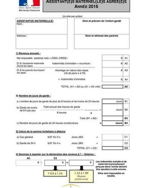 Declaration Impots Assistantes Maternelles Net