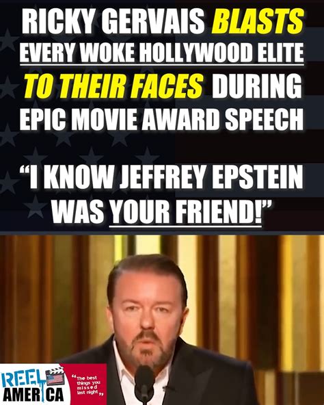 Ricky Gervais Takes Wrecking Ball To Woke Hollywood Elites In Epic Award Speech Public
