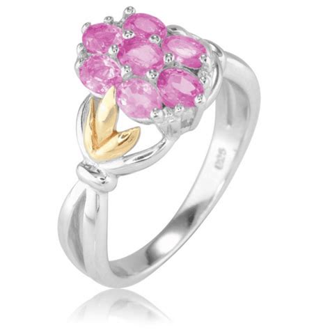 Silver And Pink Sapphire Ring Rqf014ps