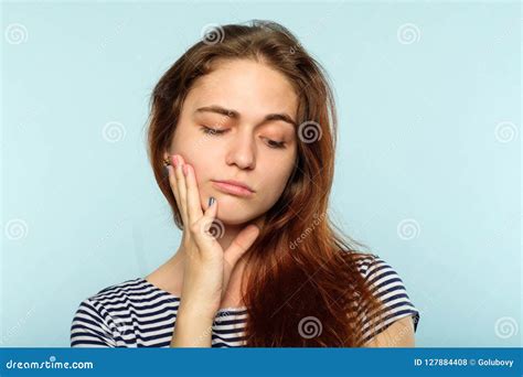 Facial Expression Mood Bored Indifferent Woman Stock Photo Image Of