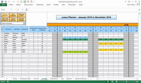 Team Leave Calendar Excel ⋆ Calendar For Planning