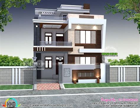 28x 60 Modern Indian House Plan Kerala Home Design