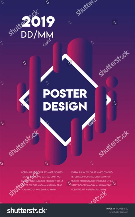 Minimal Modern Poster Design Template Gradient Stock Vector Royalty