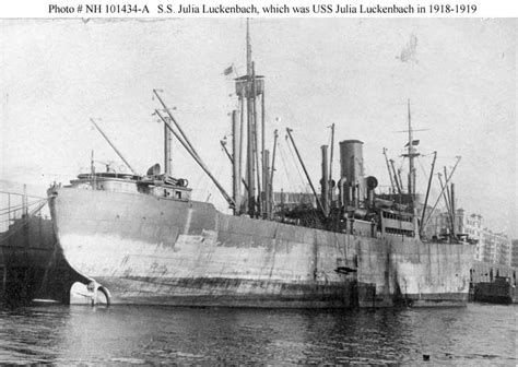 Civilian Ships Ss Julia Luckenbach Freighter 1917