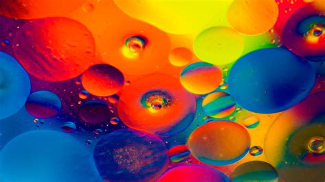 Colorful Oil Water Bubbles 4k 5k Hd Abstract Wallpapers Hd Wallpapers