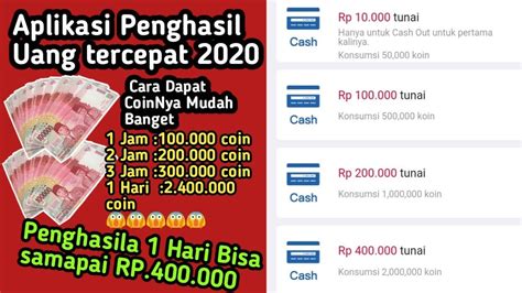 Namun sekarang ada banyak apk penghasil saldo dana, gopay dan sejumlah dompet digital lain. Aplikasi Penghasil Uang Tercepat 2020!Jadi Sultan Dadakan (1 Hari Bisa Sampai RP.400.000) - YouTube