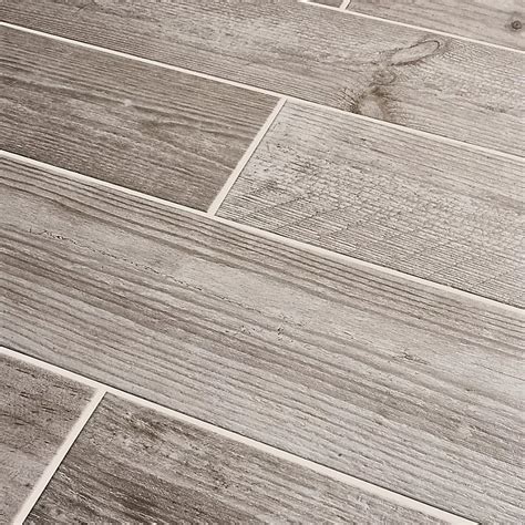 Cotage Wood Grey Matt Wood Effect Porcelain Outdoor Floor Tile Pack Of