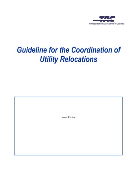 Guideline For The Coordination Of Utility Relocation Flow Chart