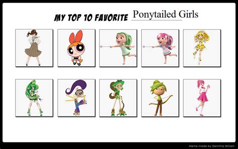 My Top 10 Favorite Ponytailed Girls By Starshinerapgirl On Deviantart