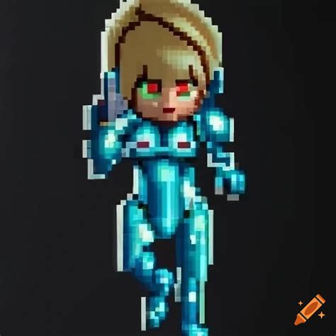 Sprite Sheet Of Chibi Zero Suit Samus