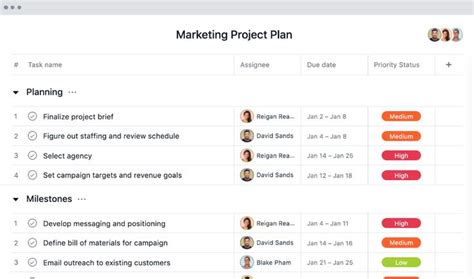Home Asana How To Plan Project Plans Marketing