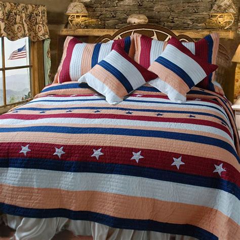 Choose from western inspired quilts, comforters, full bedroom sets, sheets, window coverings and all the accessories to make your room reflect your inner cowgirl and cowboy. Patriotic Quilt Set | Quilt sets bedding, Quilt sets