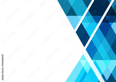 Blue Geometric Abstract Vector Background Design For Business Stock